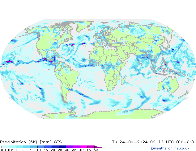 Z500/Rain (+SLP)/Z850 GFS  24.09.2024 12 UTC