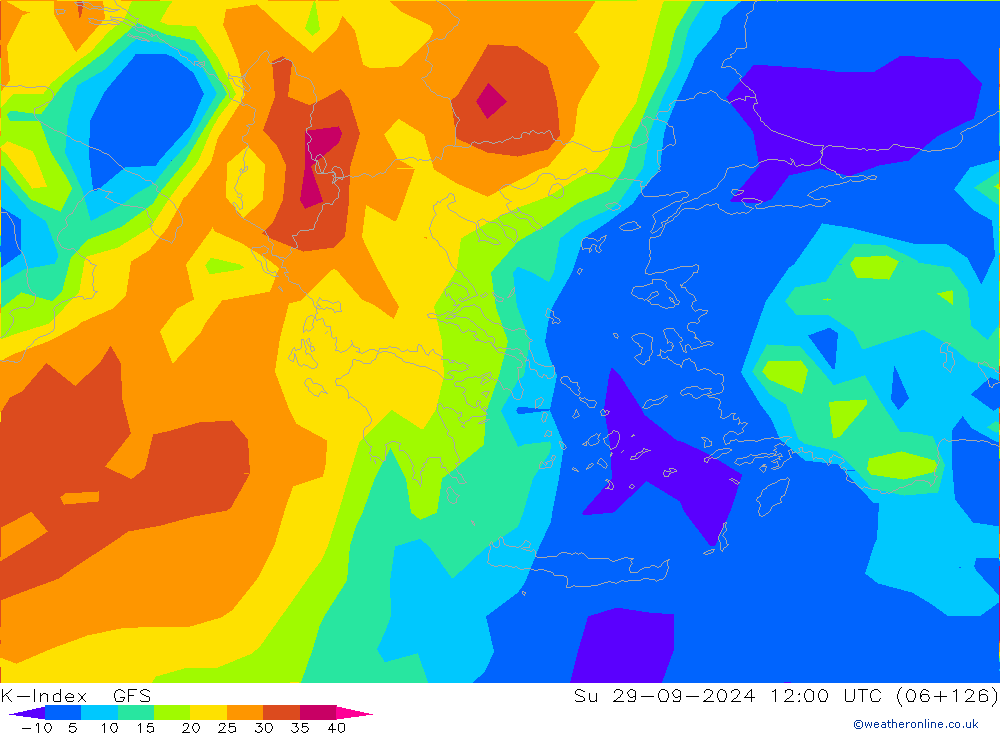 K-Index GFS Dom 29.09.2024 12 UTC