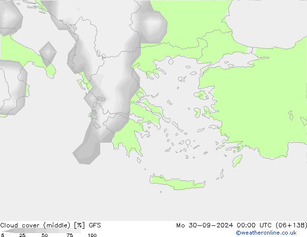 Bulutlar (orta) GFS Pzt 30.09.2024 00 UTC