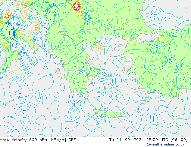 Vert. Velocity 500 hPa GFS Tu 24.09.2024 15 UTC