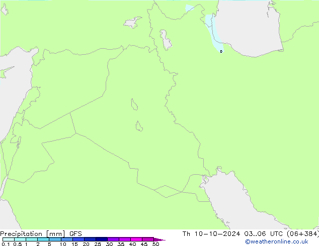 precipitação GFS Qui 10.10.2024 06 UTC