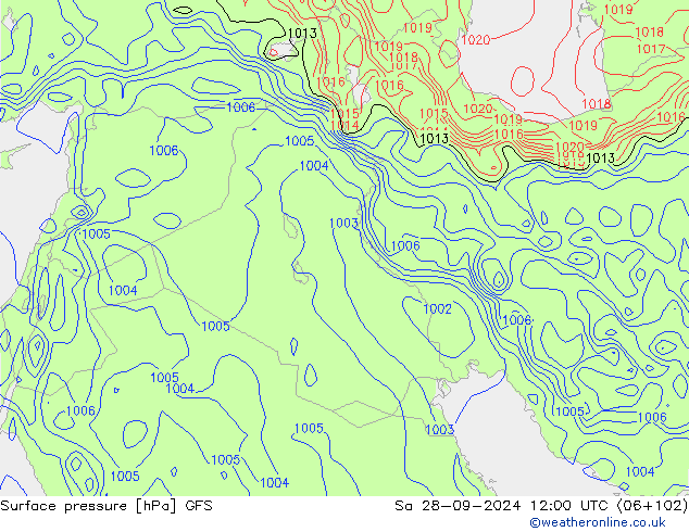 GFS: sab 28.09.2024 12 UTC