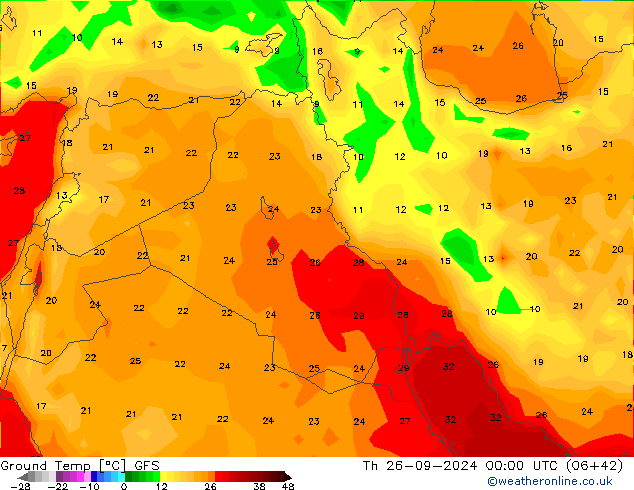 Ground Temp GFS Th 26.09.2024 00 UTC