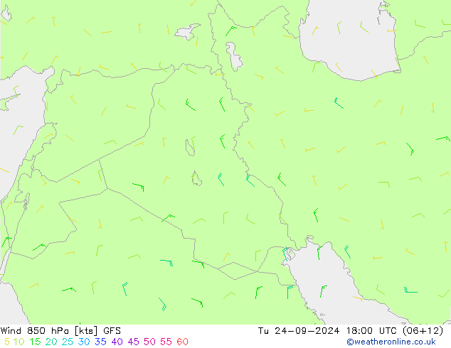  850 hPa GFS  24.09.2024 18 UTC