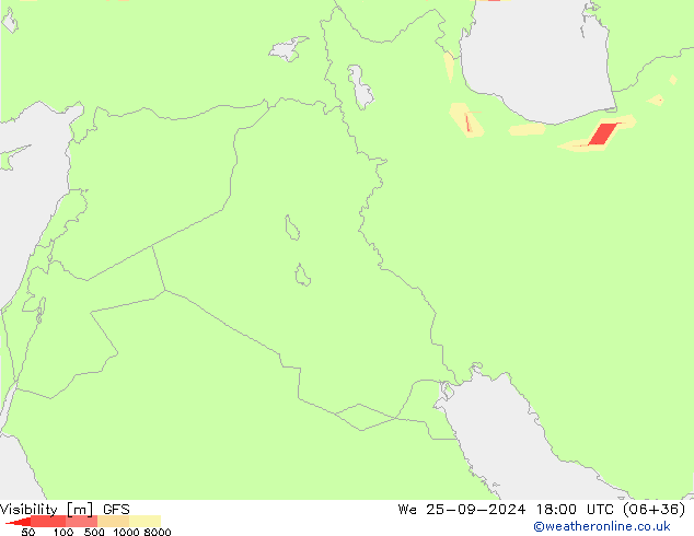 Visibilità GFS mer 25.09.2024 18 UTC