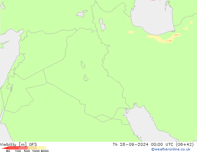 Visibility GFS Th 26.09.2024 00 UTC