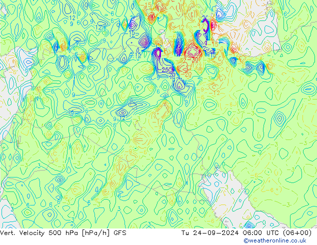 Vert. snelheid 500 hPa GFS di 24.09.2024 06 UTC