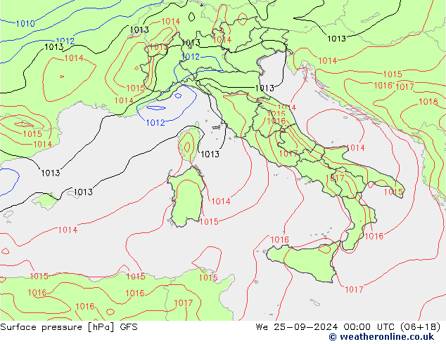 GFS: mié 25.09.2024 00 UTC