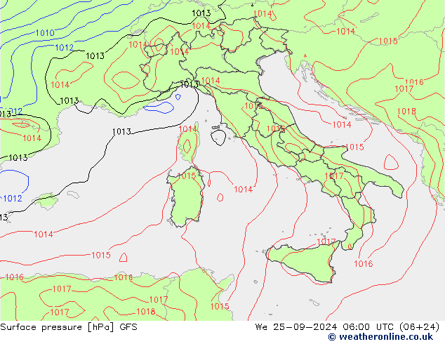 GFS: We 25.09.2024 06 UTC