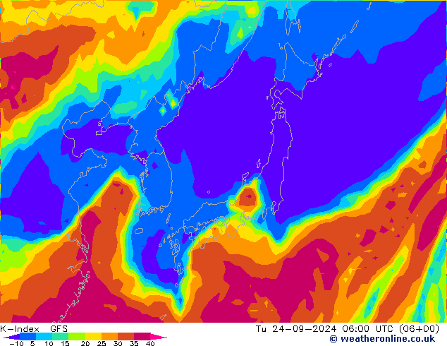 K-Index GFS Tu 24.09.2024 06 UTC