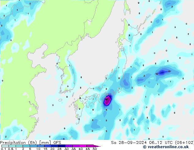 Z500/Rain (+SLP)/Z850 GFS Sa 28.09.2024 12 UTC