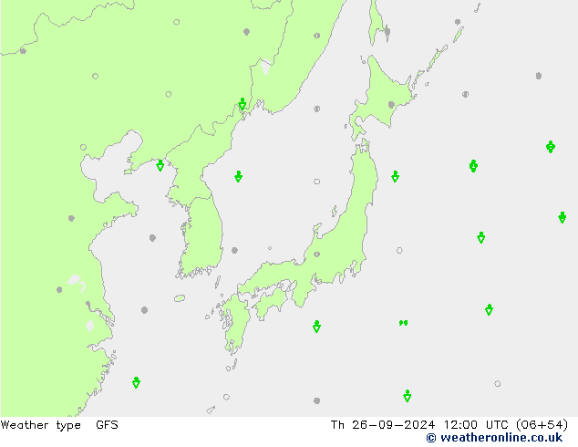 Weather type GFS Čt 26.09.2024 12 UTC