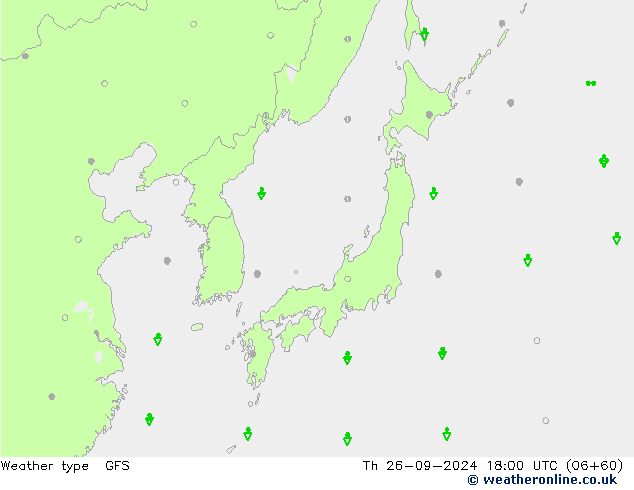 Weather type GFS Th 26.09.2024 18 UTC