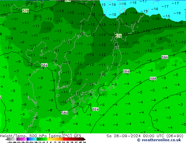 Z500/Rain (+SLP)/Z850 GFS Sa 28.09.2024 00 UTC