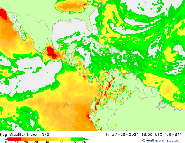 Fog Stability Index GFS Fr 27.09.2024 18 UTC