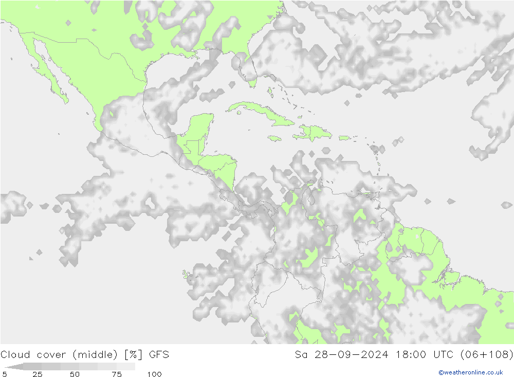 Wolken (mittel) GFS Sa 28.09.2024 18 UTC