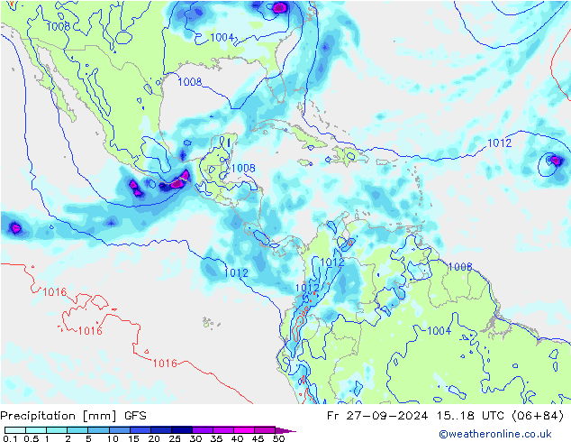 Precipitation GFS Fr 27.09.2024 18 UTC