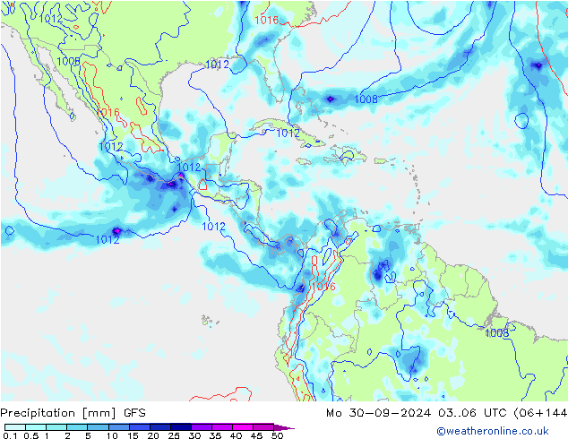 Precipitation GFS Mo 30.09.2024 06 UTC