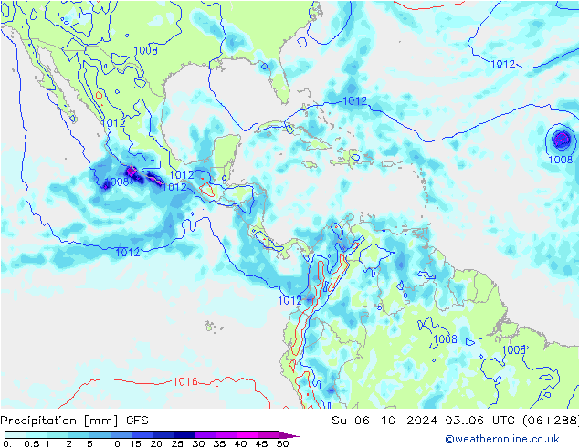 Precipitation GFS Su 06.10.2024 06 UTC