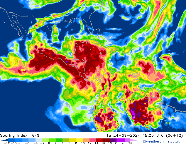 Soaring Index GFS Tu 24.09.2024 18 UTC