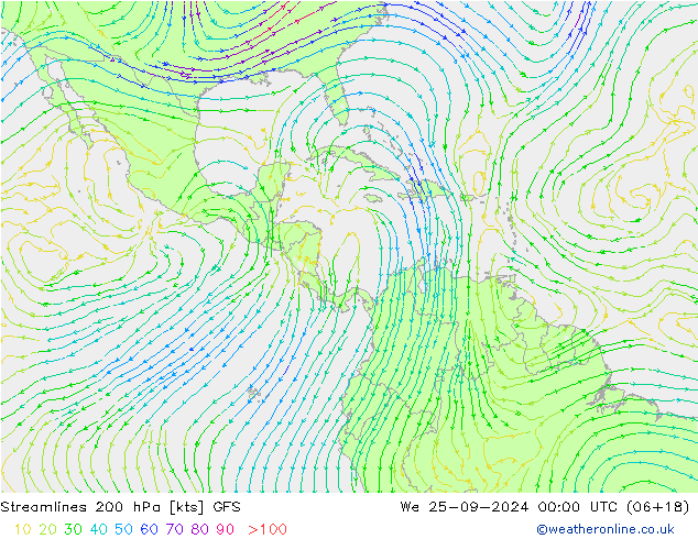  200 hPa GFS  25.09.2024 00 UTC