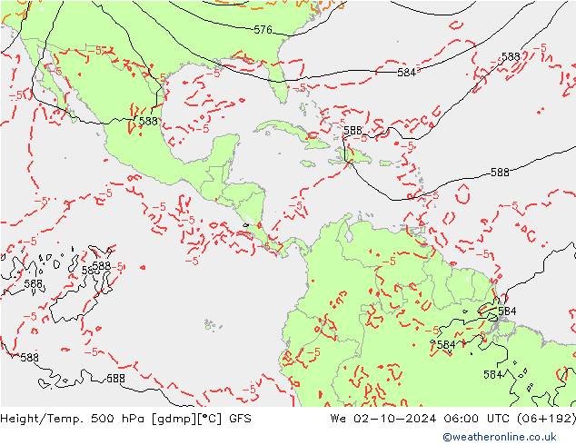 Geop./Temp. 500 hPa GFS mié 02.10.2024 06 UTC