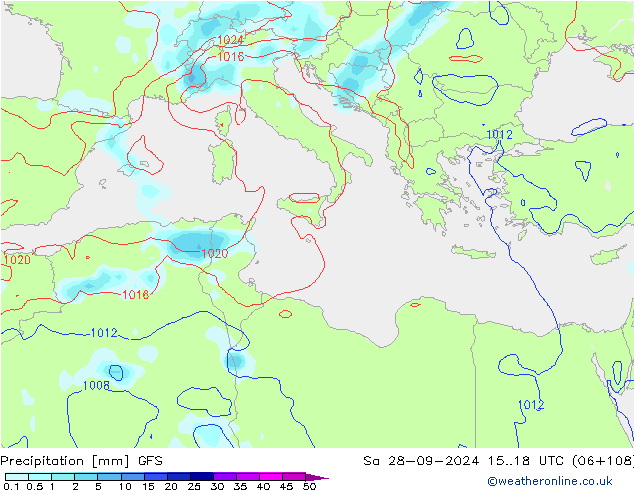 precipitação GFS Sáb 28.09.2024 18 UTC