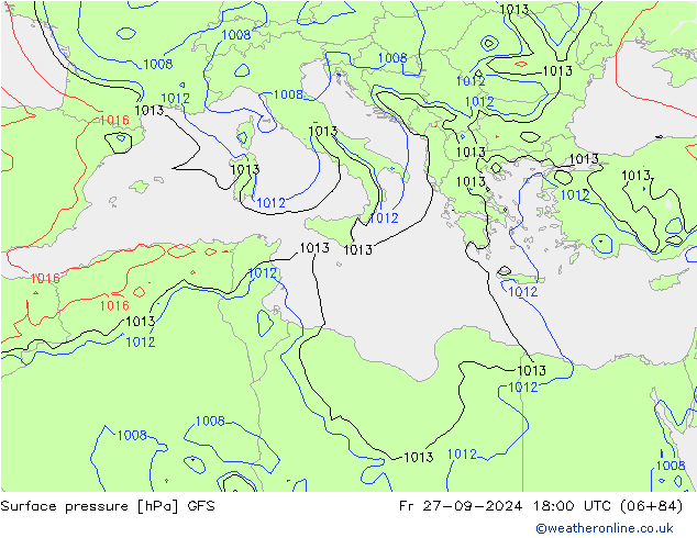 GFS: пт 27.09.2024 18 UTC