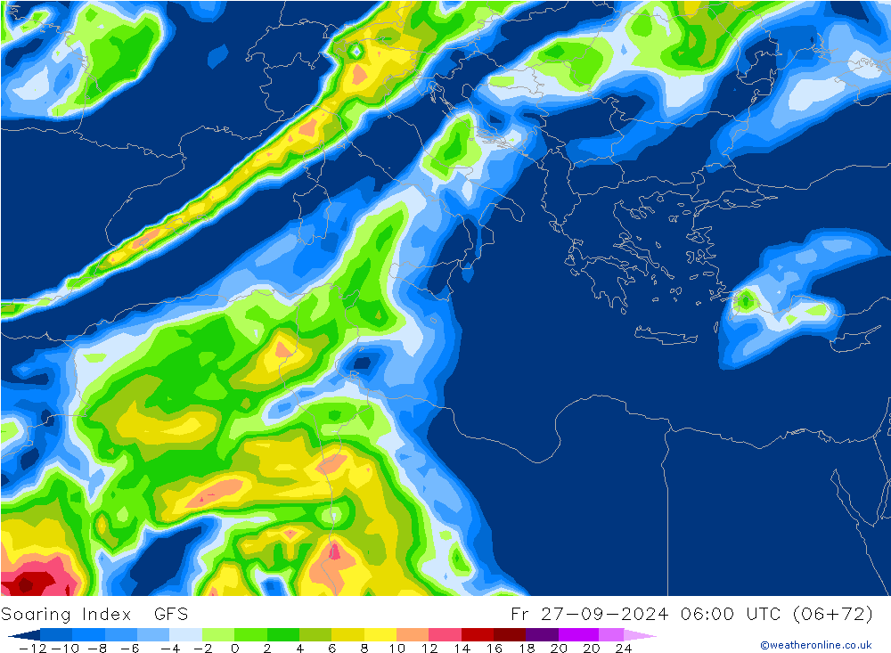 Soaring Index GFS Fr 27.09.2024 06 UTC