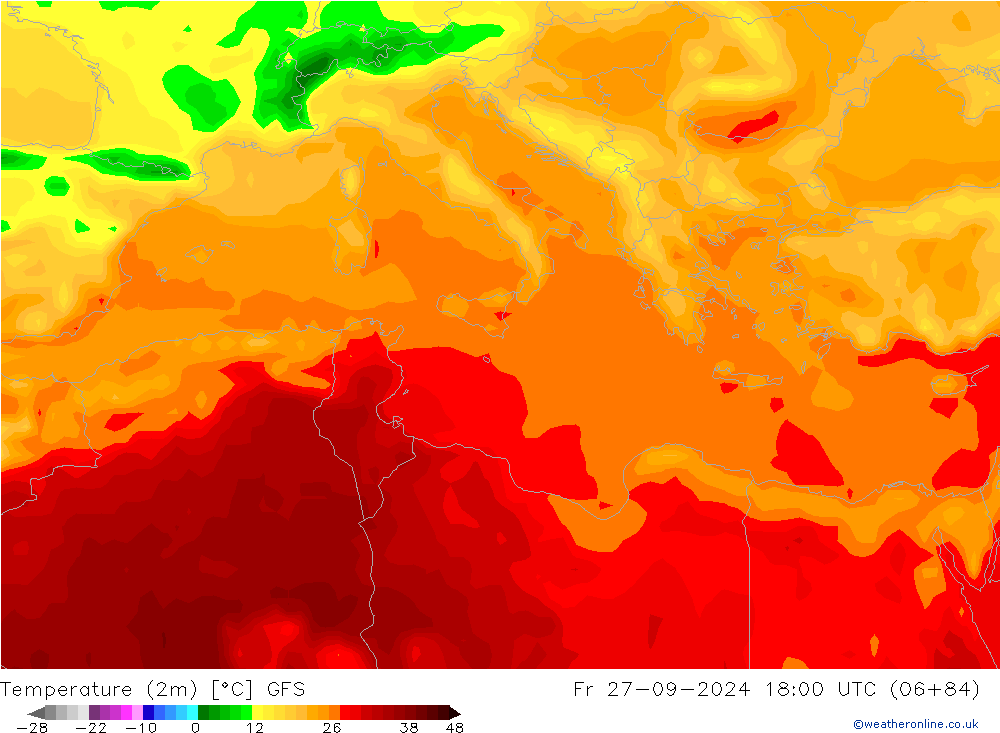 GFS: Pá 27.09.2024 18 UTC