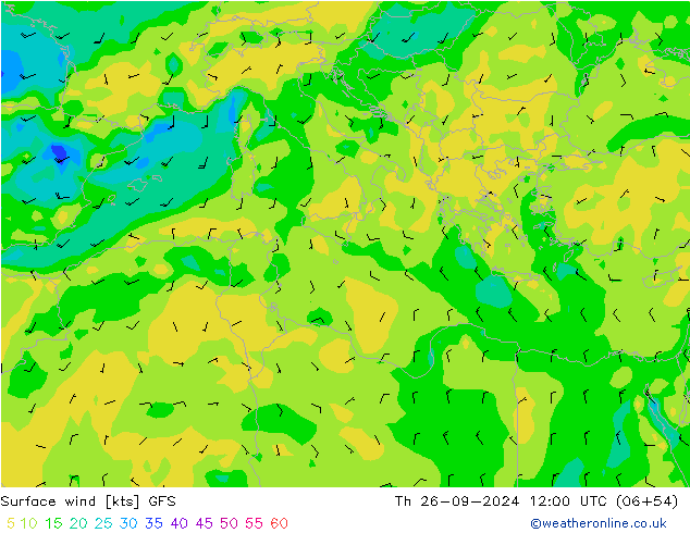  10 m GFS  26.09.2024 12 UTC