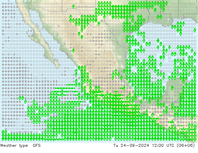 Weermodel GFS di 24.09.2024 12 UTC