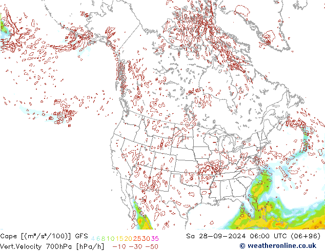 Cape GFS Sa 28.09.2024 06 UTC