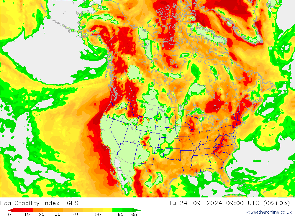 Fog Stability Index GFS Setembro 2024