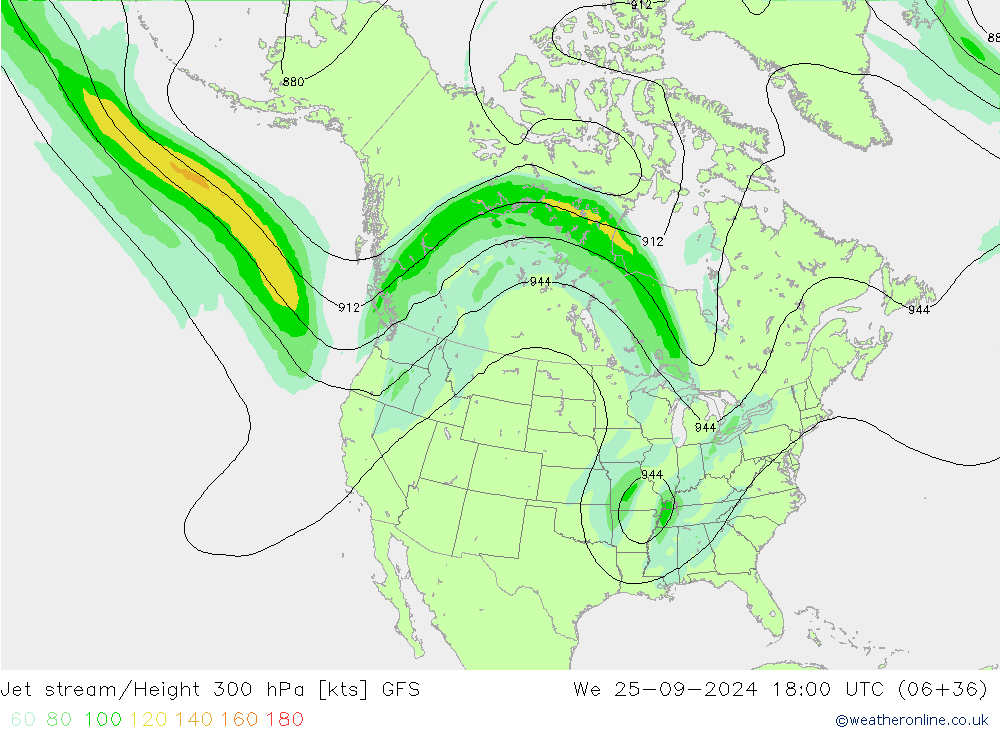 джет GFS ср 25.09.2024 18 UTC