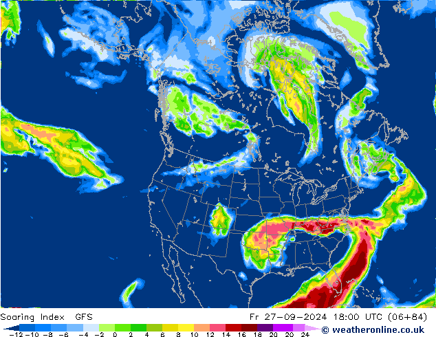 Soaring Index GFS Fr 27.09.2024 18 UTC