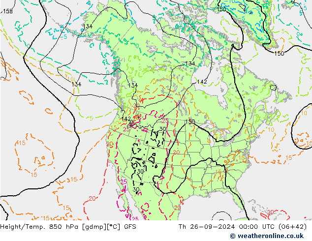 Z500/Rain (+SLP)/Z850 GFS Do 26.09.2024 00 UTC