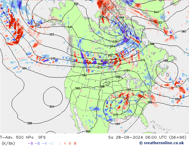 T-Adv. 500 hPa GFS Sa 28.09.2024 06 UTC