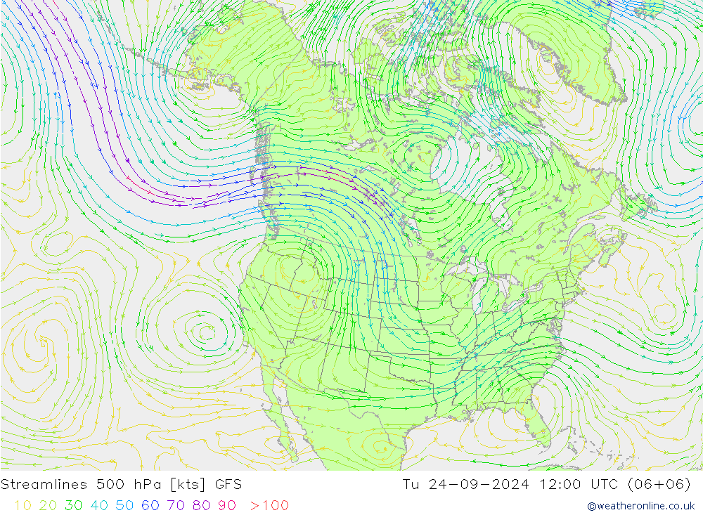 Rüzgar 500 hPa GFS Sa 24.09.2024 12 UTC