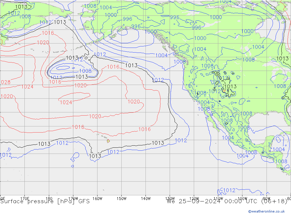 GFS: St 25.09.2024 00 UTC