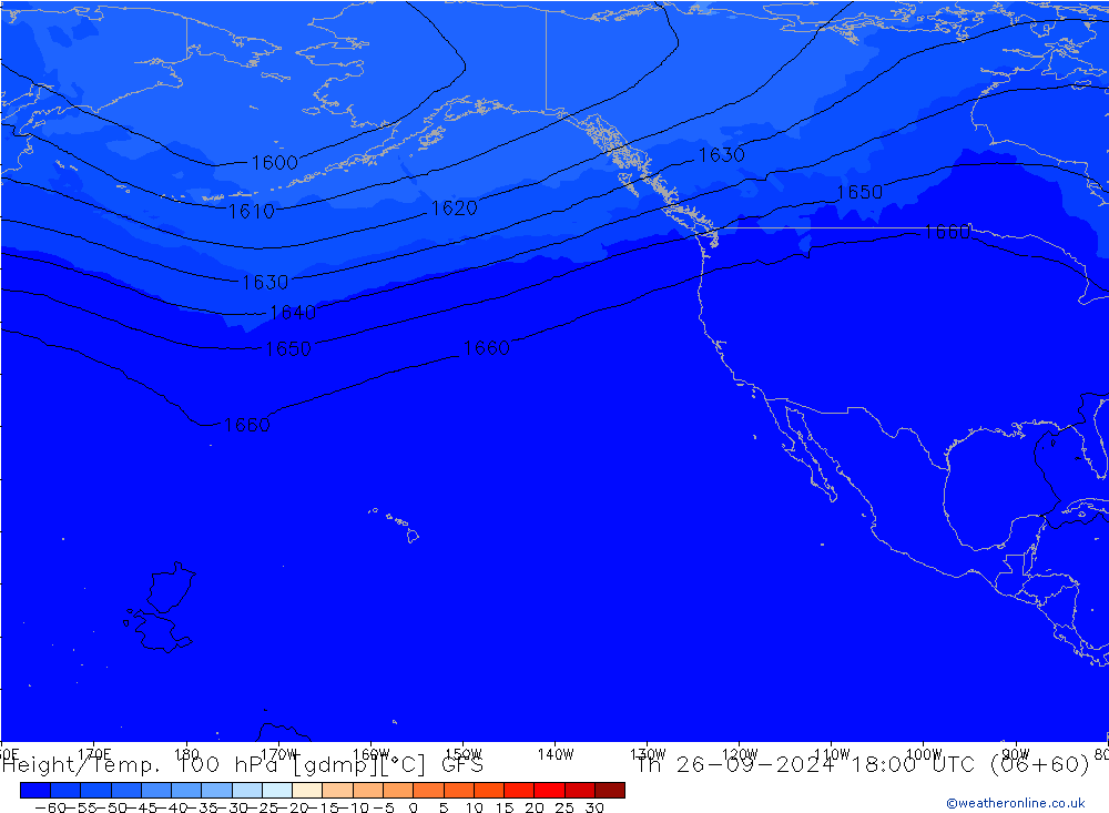 Hoogte/Temp. 100 hPa GFS do 26.09.2024 18 UTC