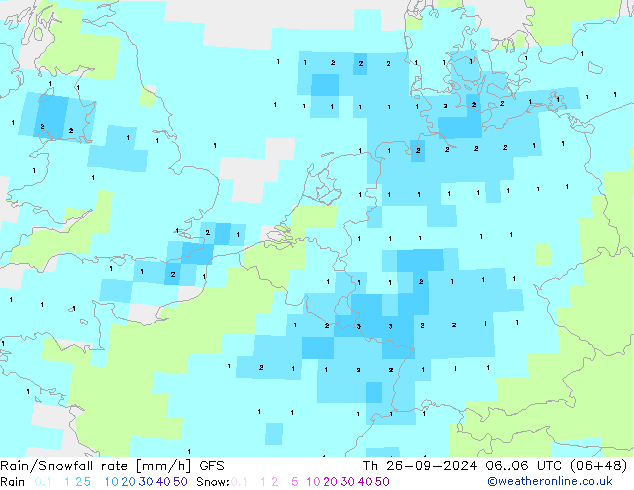 Kar/Yağmur Oranı GFS Per 26.09.2024 06 UTC