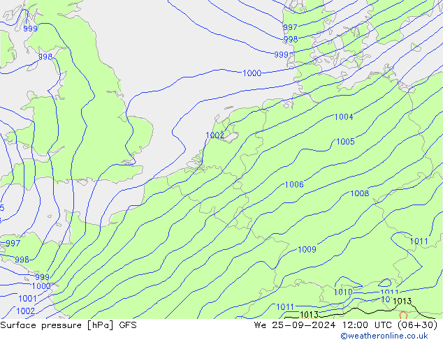 GFS: wo 25.09.2024 12 UTC