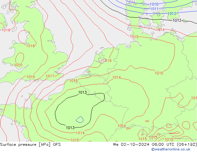 GFS: mié 02.10.2024 06 UTC