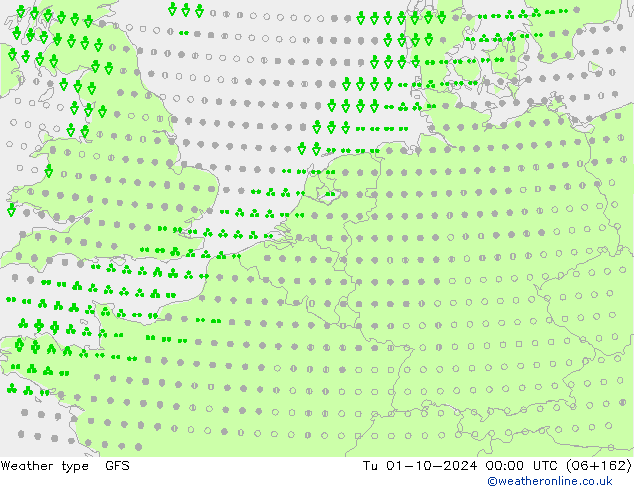 Weermodel GFS di 01.10.2024 00 UTC