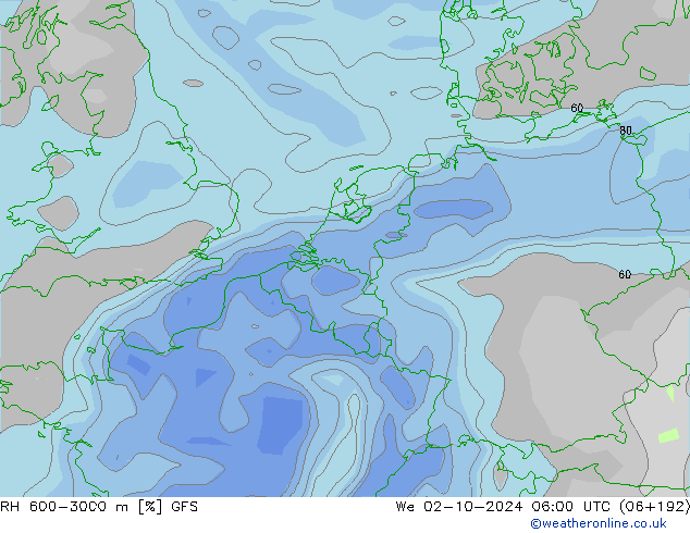 RH 600-3000 m GFS St 02.10.2024 06 UTC