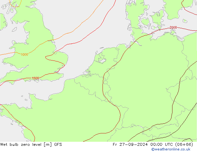 Theta-W Zero termico GFS ven 27.09.2024 00 UTC