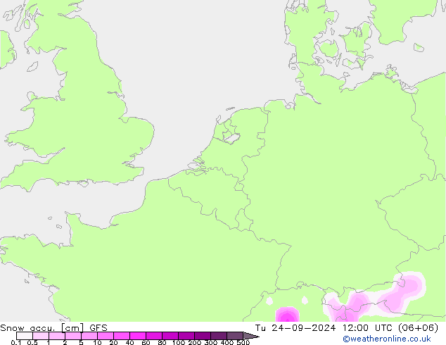 Schneemenge GFS Di 24.09.2024 12 UTC