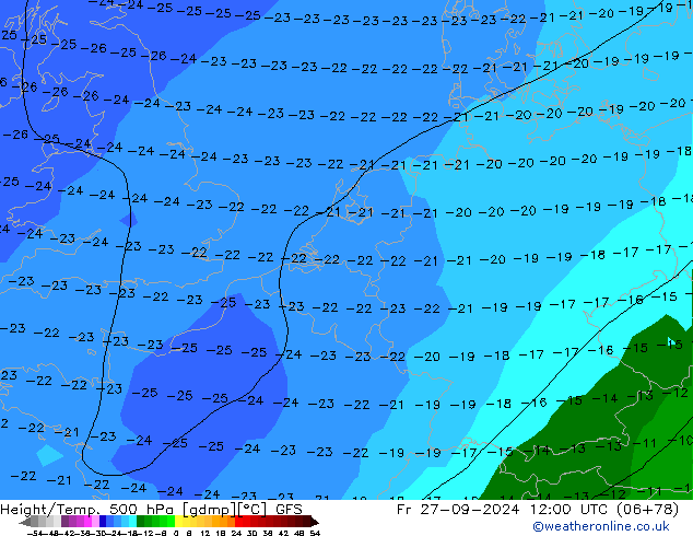 GFS: vie 27.09.2024 12 UTC
