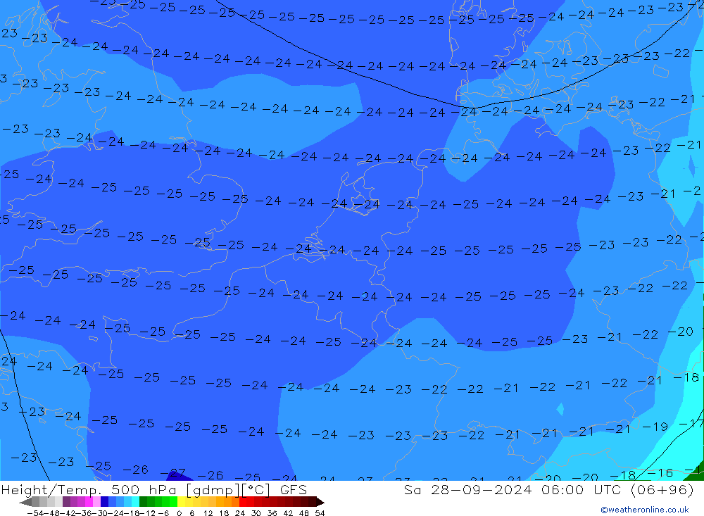 Z500/Rain (+SLP)/Z850 GFS So 28.09.2024 06 UTC